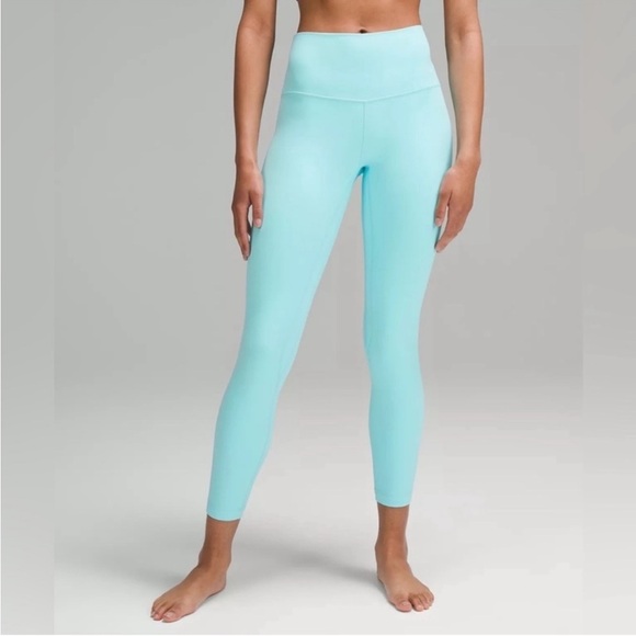 Lululemon Align High Rise CYAN BLUE Leggings Size 4 B3 - Picture 2 of 8